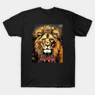 Lion With Crown "King" #5 T-Shirt